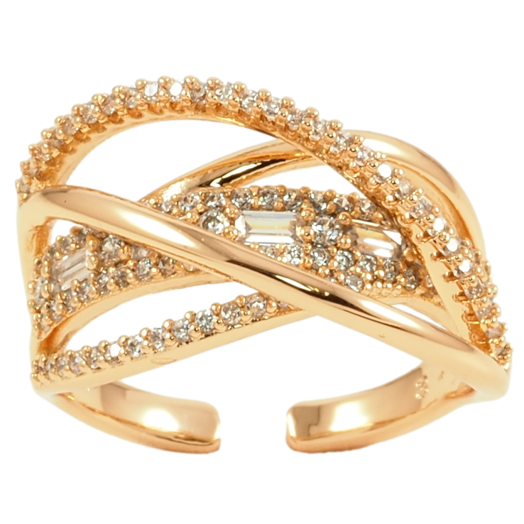 Кольцо Xuping Позолота 18K Инкрустация цирконием фото №18