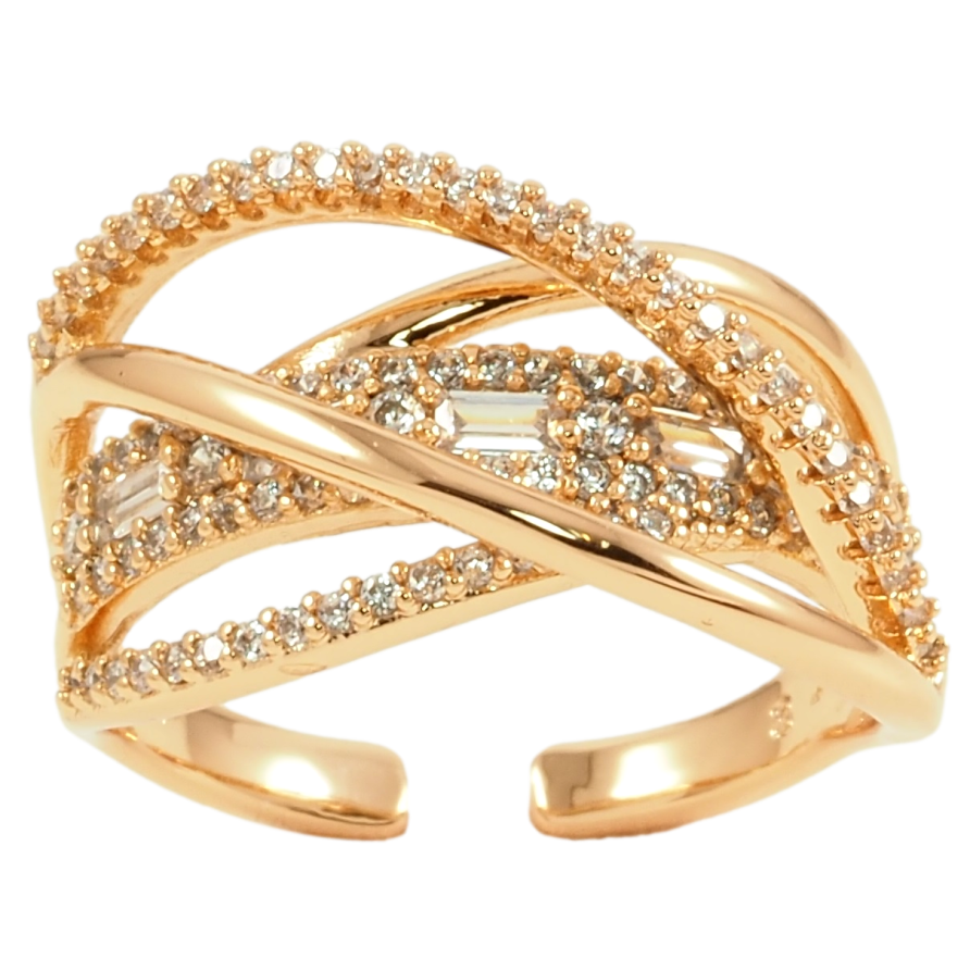 Кольцо Xuping Позолота 18K Инкрустация цирконием фото №1
