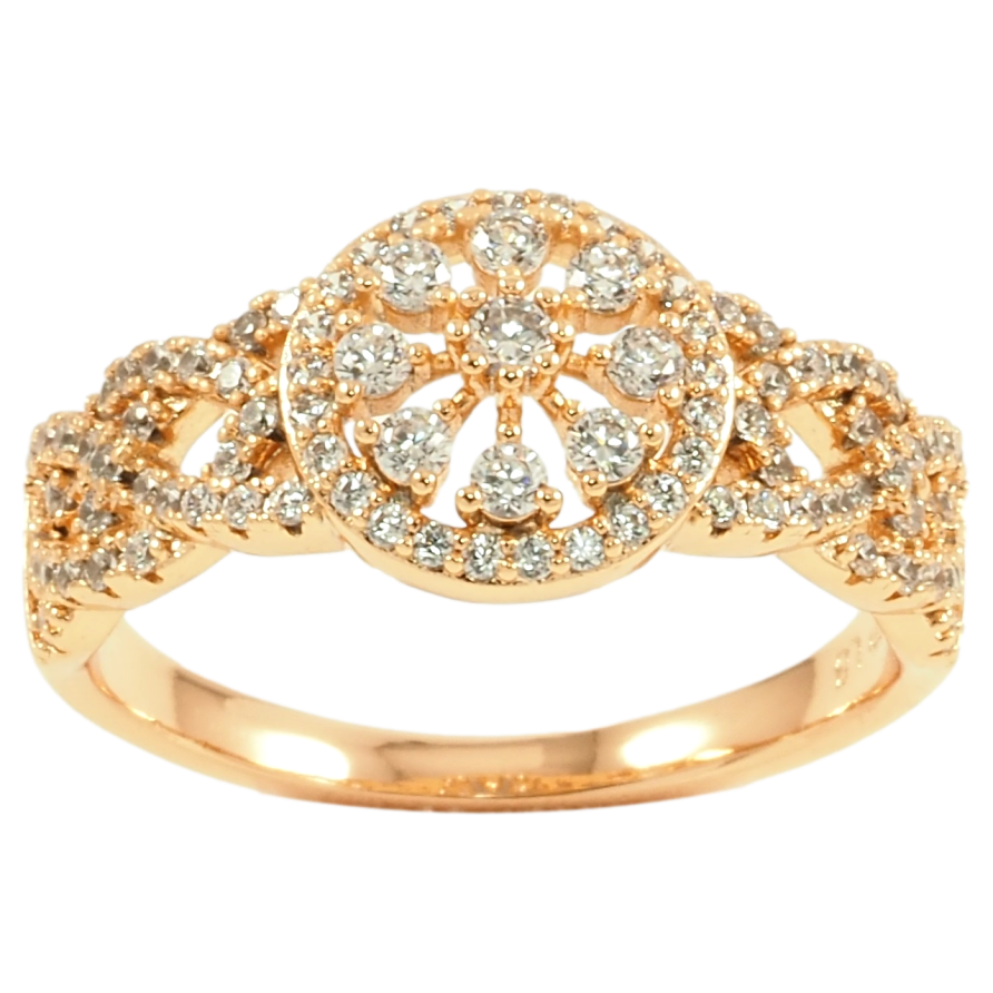 Кольцо Xuping Позолота 18K Инкрустация цирконием фото №1