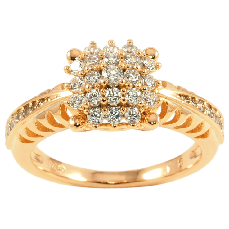 Кольцо Xuping Позолота 18K Инкрустация цирконием фото №24