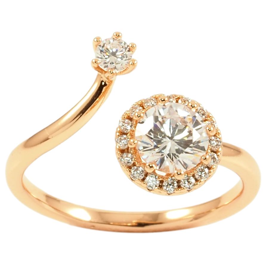 Кольцо Xuping Позолота 18K Узор с цирконием фото №1