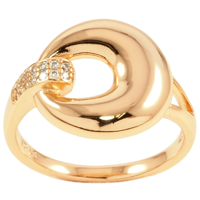 Каблучка Xuping Позолота 18K «Візерунок з цирконієм» фото №19