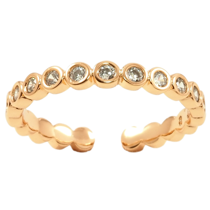 Кольцо Xuping Позолота 18K Дорожка циркония фото №6