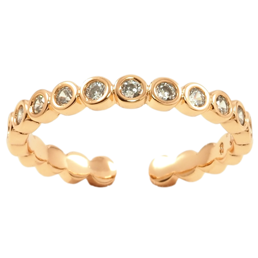 Кольцо Xuping Позолота 18K Дорожка циркония фото №1