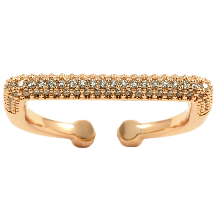 Кольцо Xuping Позолота 18K Инкрустация цирконием фото №4