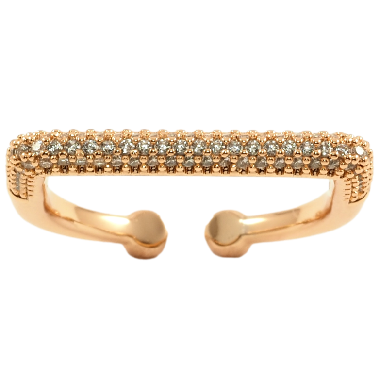 Каблучка Xuping Позолота 18K Інкрустація цирконієм фото №3