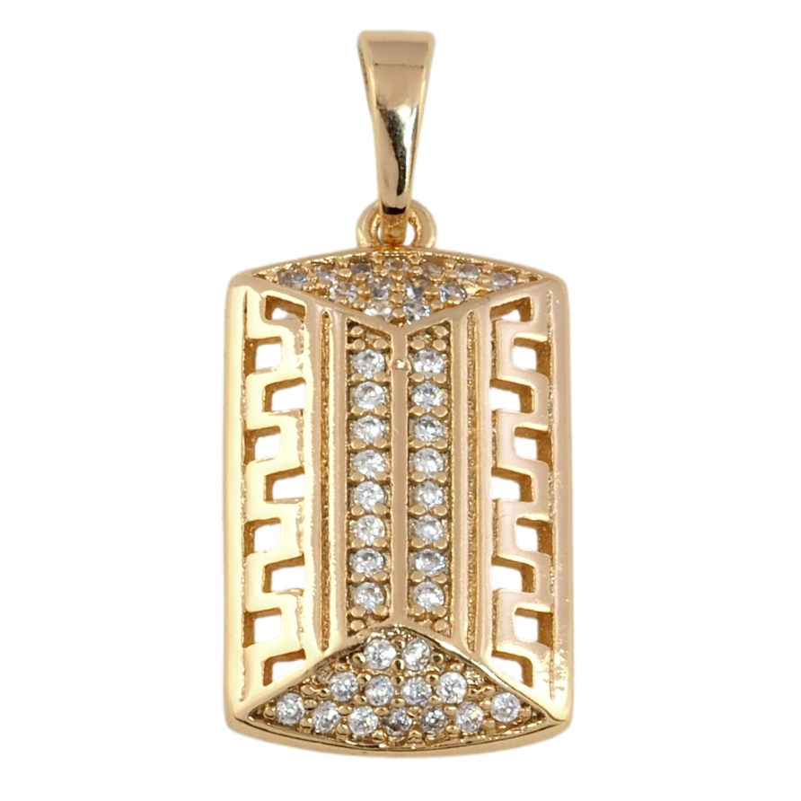 Кулон Xuping Позолота 18K Різьблений візерунок з інкрустацією цирконієм для ланцюжка до 5мм фото №1