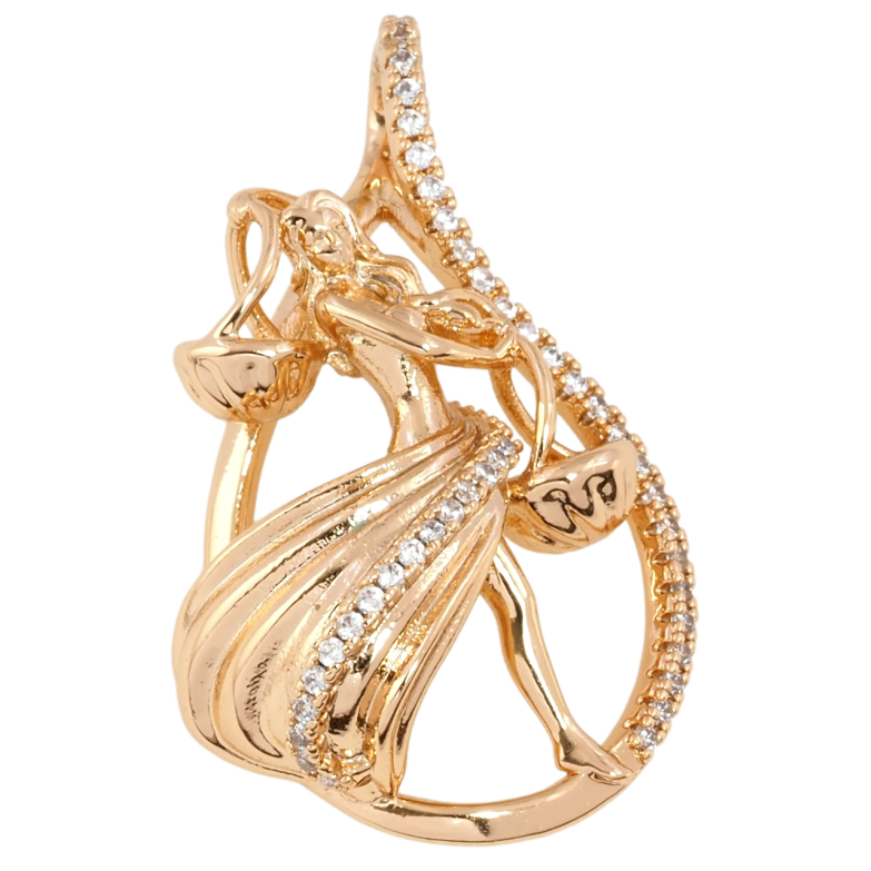 Кулон Xuping Позолота 18 К Знак Зодіаку Терези для ланцюжка до 5мм фото №1 Кулон Xuping Позолота 18 К Знак Зодіаку Терези для ланцюжка до 5мм фото №1