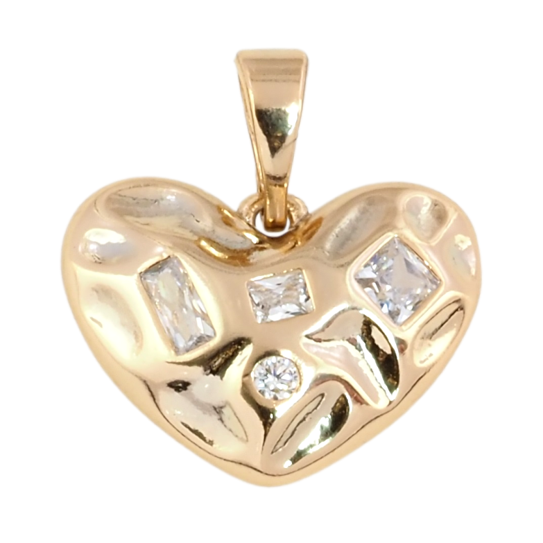 Кулон Xuping Позолота 18K Сердце с фианитами для цепочки до 5мм фото №11