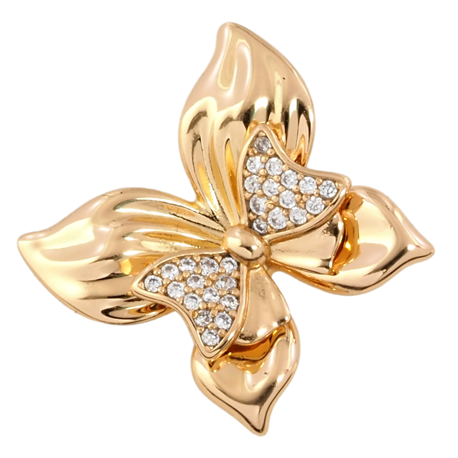 Кулон Xuping Позолота 18K Бант з цирконієм для ланцюжка до 4мм фото №1