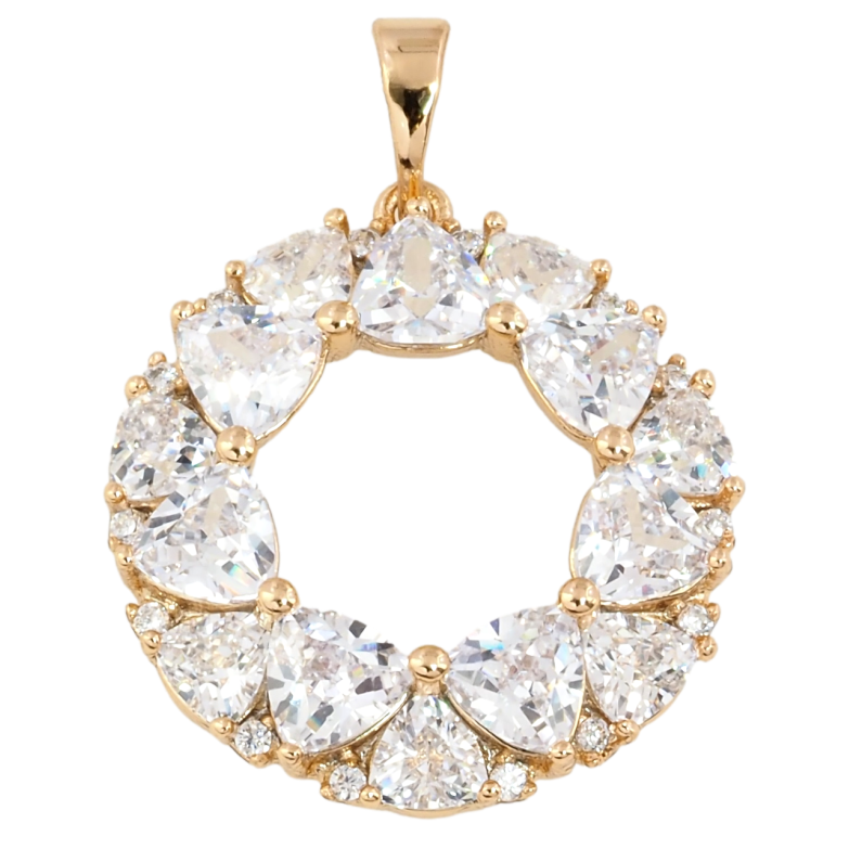 Кулон Xuping Позолота 18K Кристальное колечко для цепочки до 5мм фото №22