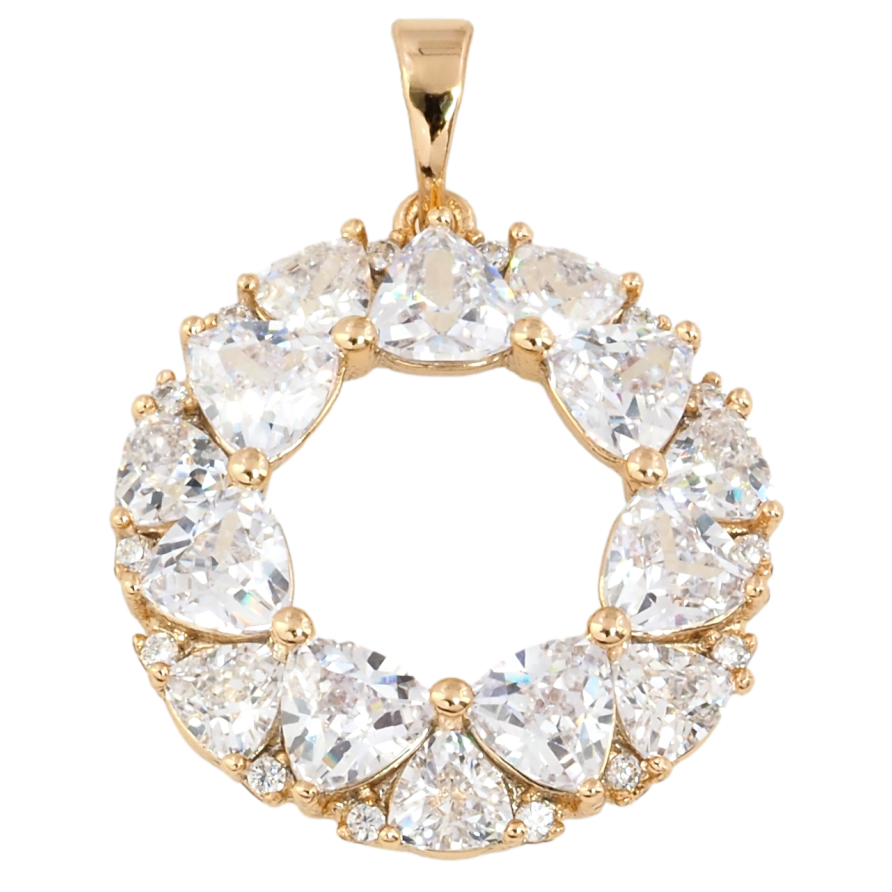 Кулон Xuping Позолота 18K Кристальне колечко для ланцюжка до 5мм фото №1