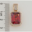 Кулон Xuping Позолота 18K Червоний фіаніт в обрамленні цирконію для ланцюжка до 6мм фото №2