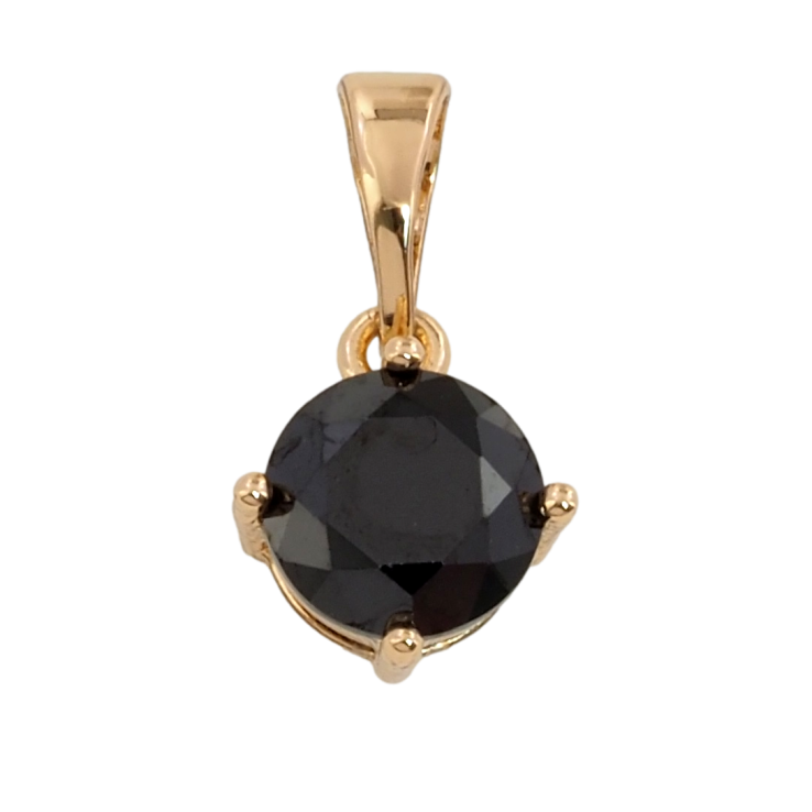 Кулон Xuping Позолота 18K Чорний фіаніт, ø 7мм для ланцюжка до 5мм фото №20