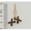 Кулон Xuping Позолота 18K Петелька з метеликами з чорних фіанітів для ланцюжка до 6мм фото №2