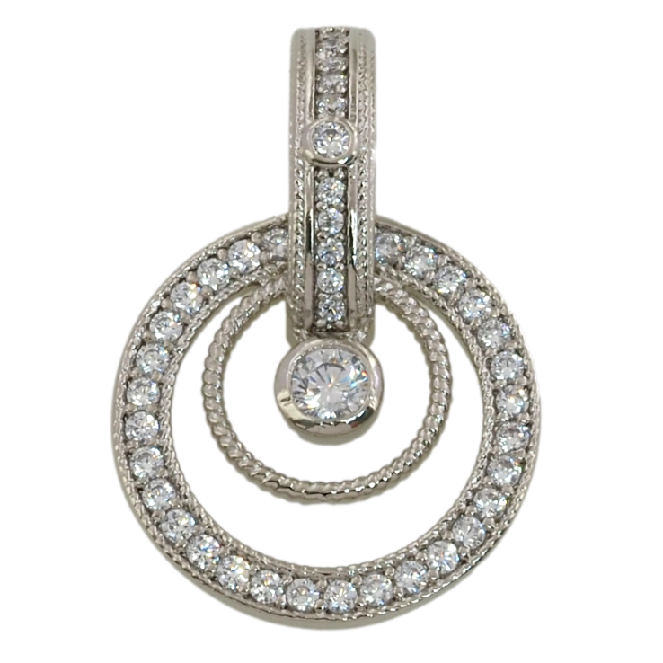 Кулон Xuping Родій Кільця з цирконієм для ланцюжка до 3мм фото №13