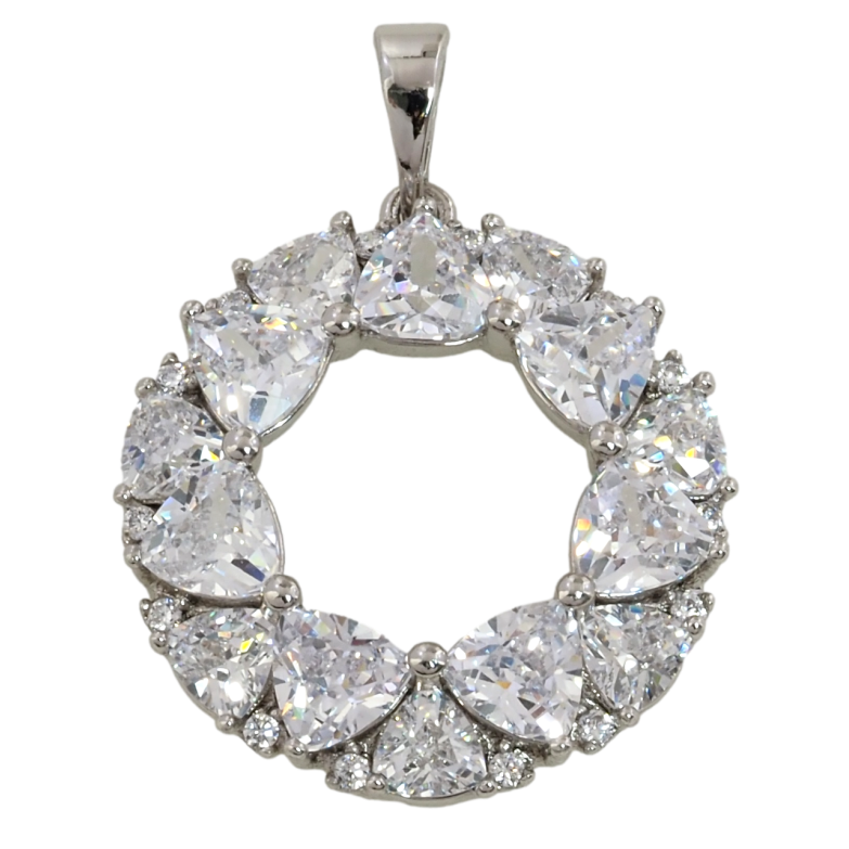 Кулон Xuping Родій Кристальне колечко для ланцюжка до 5мм фото №1