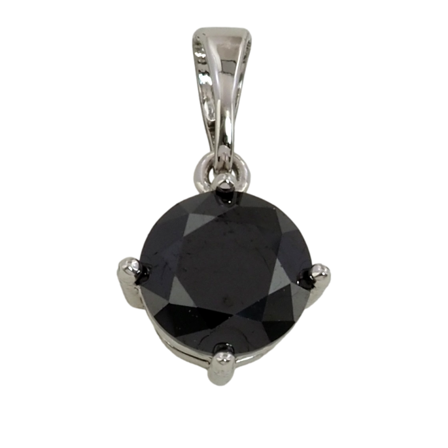 Кулон Xuping Родій Чорний фіаніт, ø 8мм для ланцюжка до 5мм фото №1