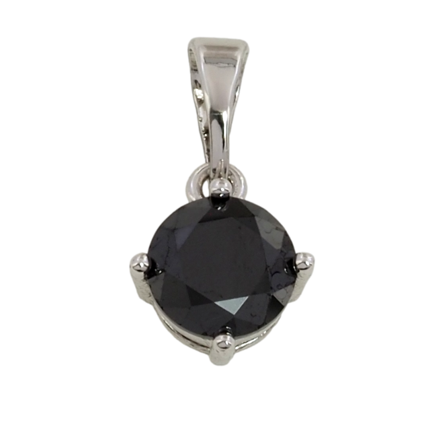 Кулон Xuping Родій Чорний фіаніт, ø 7мм для ланцюжка до 5мм фото №1