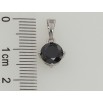 Кулон Xuping Родій Чорний фіаніт, ø 7мм для ланцюжка до 5мм фото №2