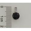 Кулон Xuping Родій Чорний фіаніт, ø 7мм для ланцюжка до 3мм фото №2