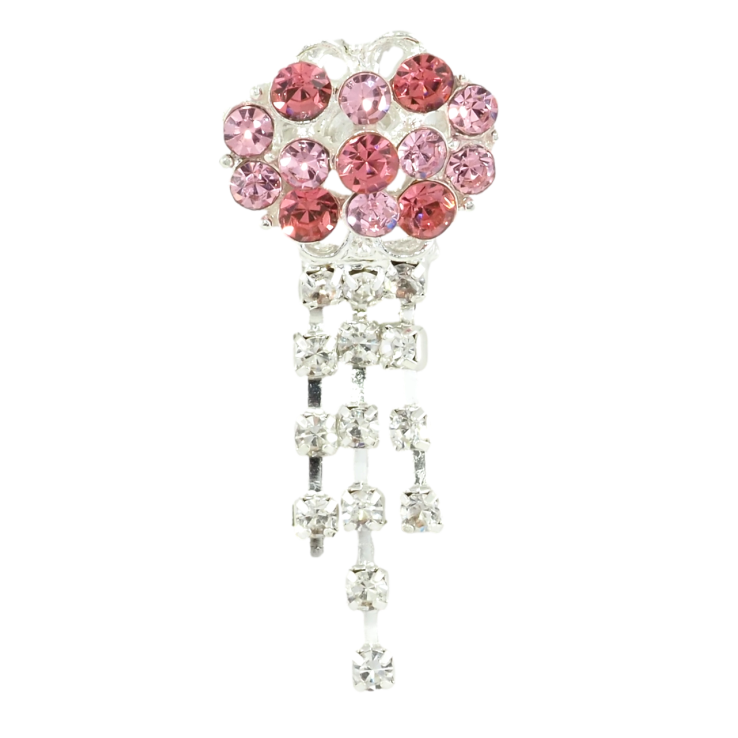 Брошка Підвіска з рожевими стразами фото №14