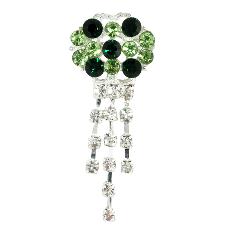 Брошка Підвіска з зеленими стразами фото №15