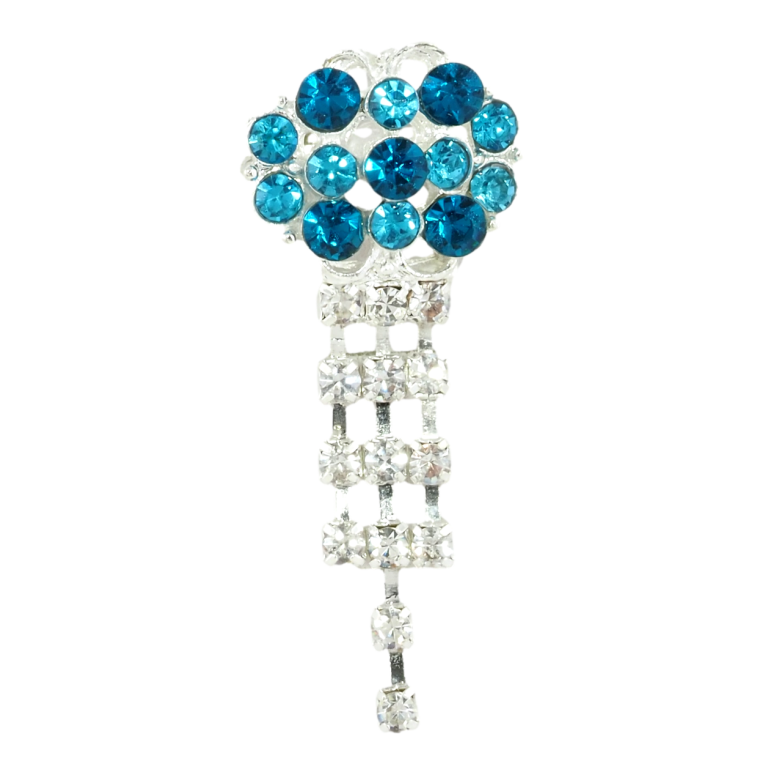 Брошь Подвеска с бирюзовыми стразами фото №16