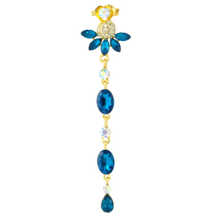 Брошка Декоративна підвіска з бірюзовими стразами фото №10