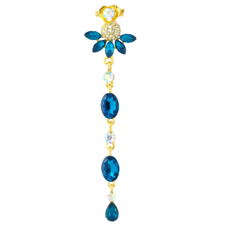 Брошка Декоративна підвіска з бірюзовими стразами фото №1