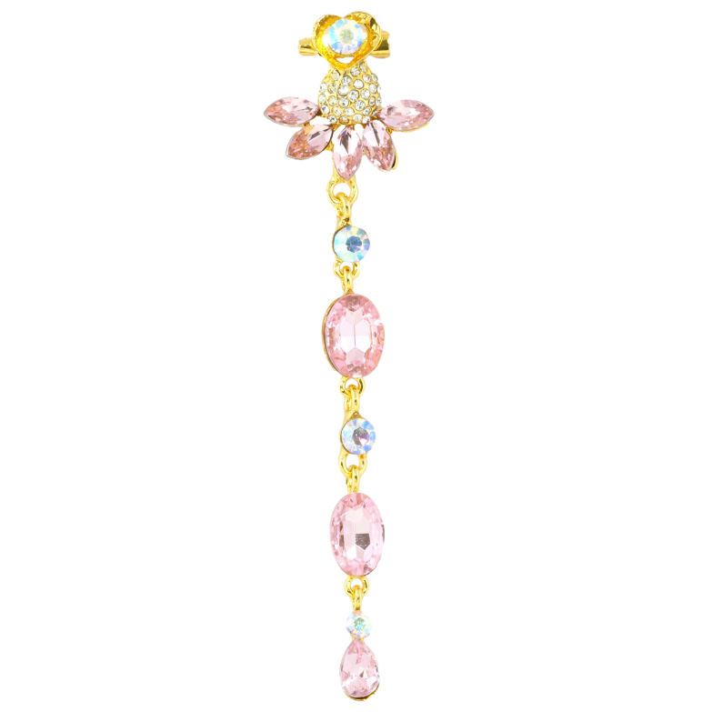 Брошка Декоративна підвіска з рожевими стразами фото №1
