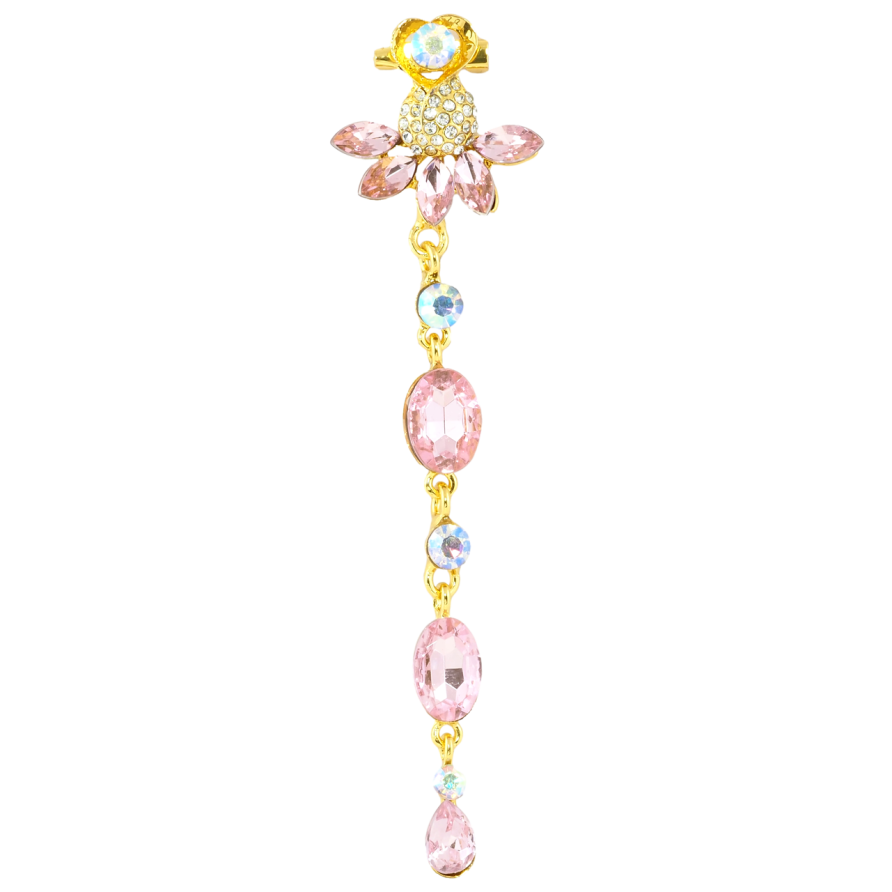 Брошка Декоративна підвіска з рожевими стразами фото №1