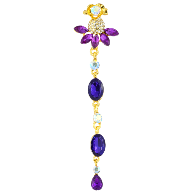 Брошка Декоративна підвіска з фіолетовими стразами фото №18
