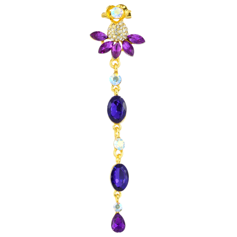 Брошка Декоративна підвіска з фіолетовими стразами фото №1