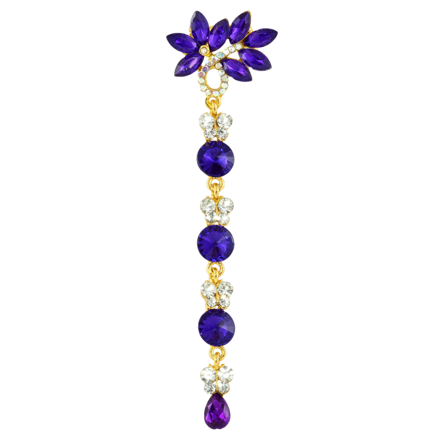 Брошка Декоративна підвіска з фіолетовими стразами фото №1