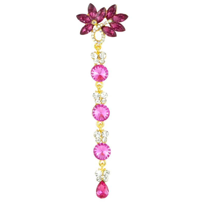 Брошка Декоративна підвіска з рожевими стразами фото №15