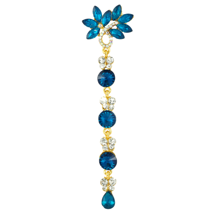 Брошка Декоративна підвіска з бірюзовими стразами фото №11