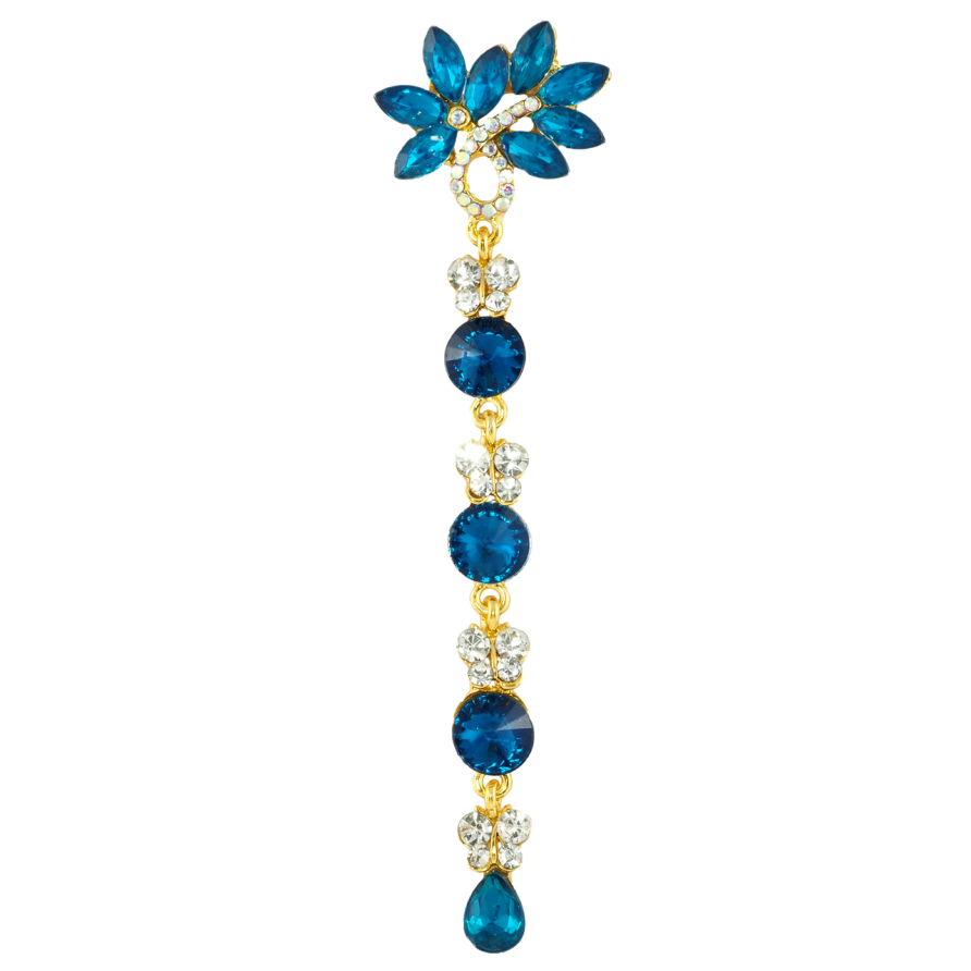 Брошка Декоративна підвіска з бірюзовими стразами фото №1