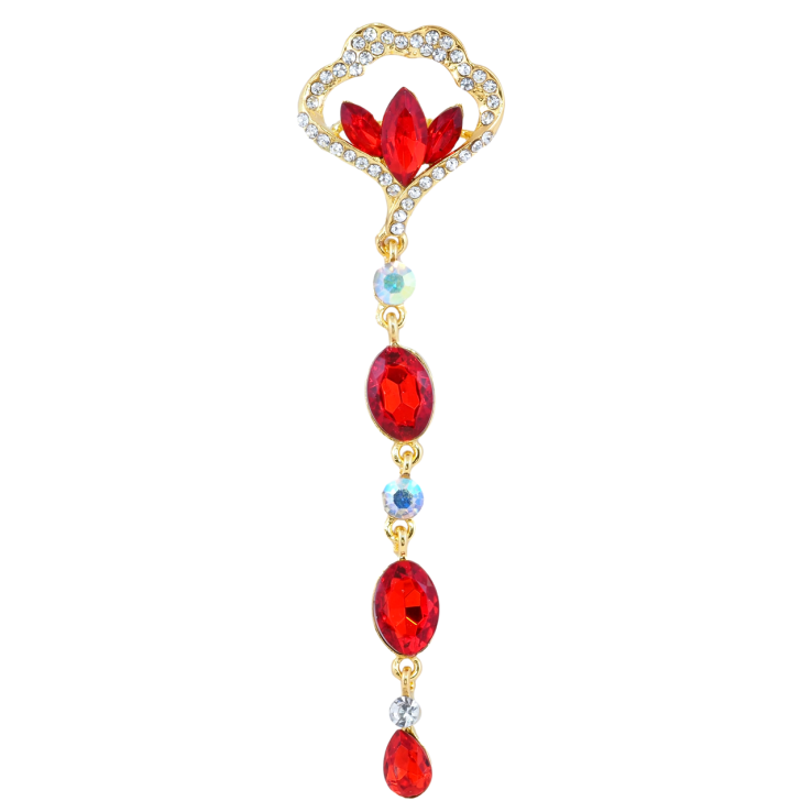 Брошка Декоративна підвіска з червоними стразами фото №25