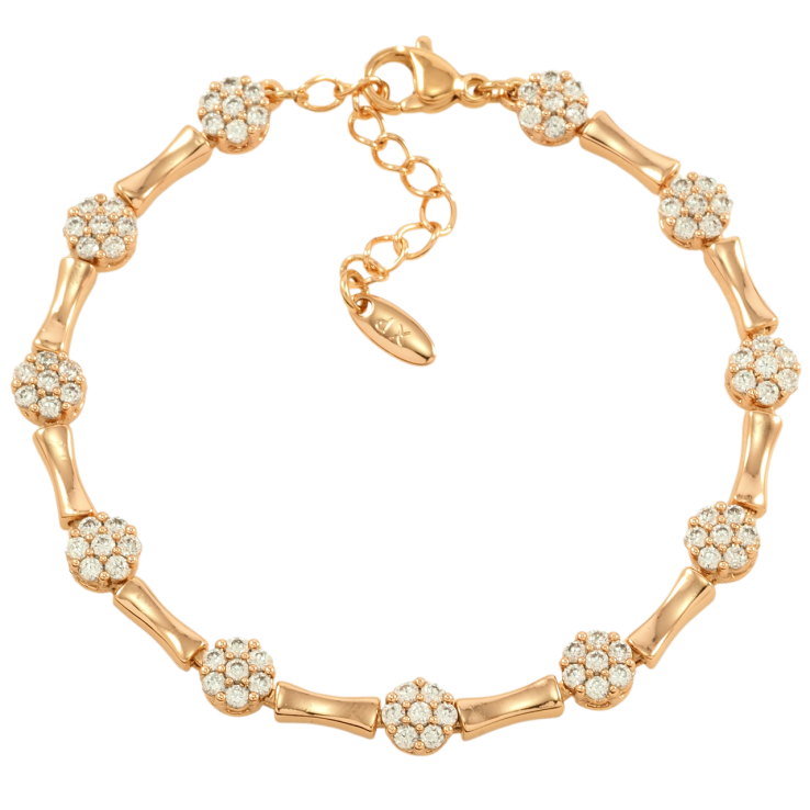 Браслет Xuping Позолота 18K Декоративный узор с цирконием размер с доп. цепочкой 16-19см х 2-5мм фото №19