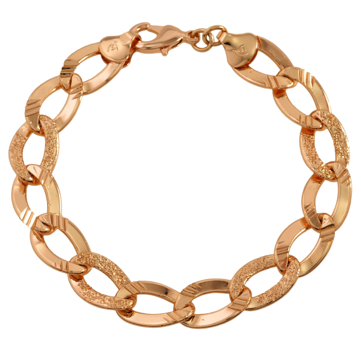 Браслет Xuping Позолота 18K Цепочка Панцирная с узором размер 19.5см х 10мм фото №13