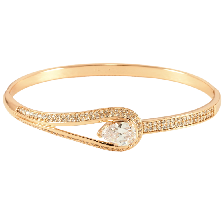 Браслет Xuping Позолота 18K Декоративный узор с инкрустацией цирконием ø 6см фото №12