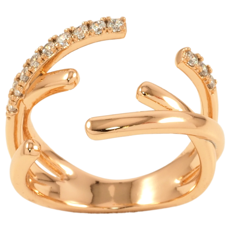 Кольцо Xuping Позолота 18K Декоративный узор с цирконием фото №1