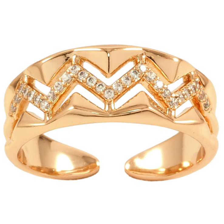 Кольцо Xuping Позолота 18K Узор с цирконием фото №7