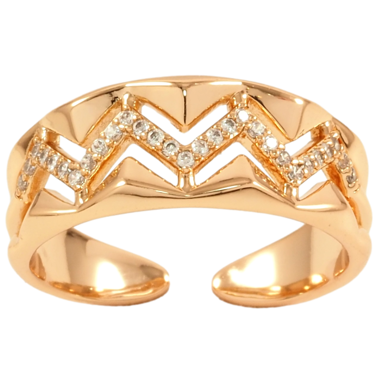 Каблучка Xuping Позолота 18K Візерунок з цирконієм фото №1