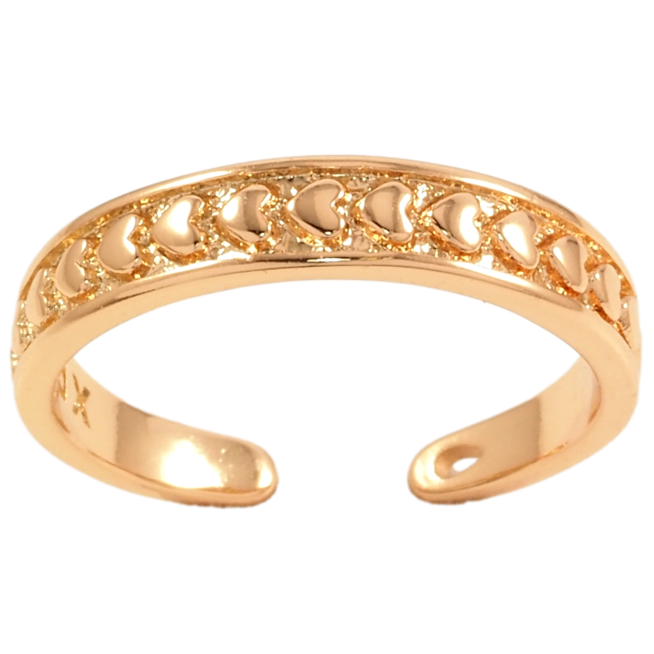 Кольцо Xuping Позолота 18K Узор сердечки фото №21