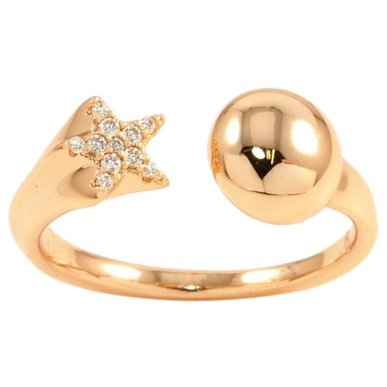 Кольцо Xuping Позолота 18K Звездочка с полукругом фото №1