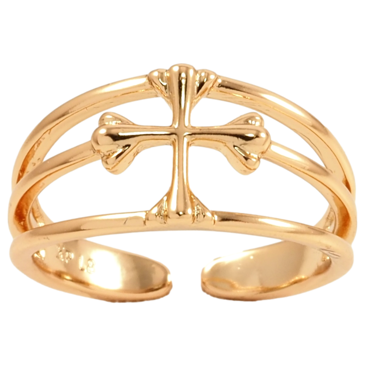 Кольцо Xuping Позолота 18K Крестик фото №10