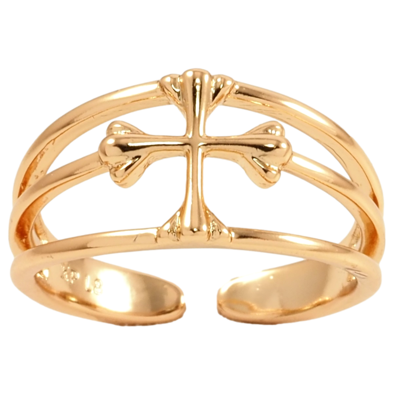 Каблучка Xuping Позолота 18K Хрестик фото №1