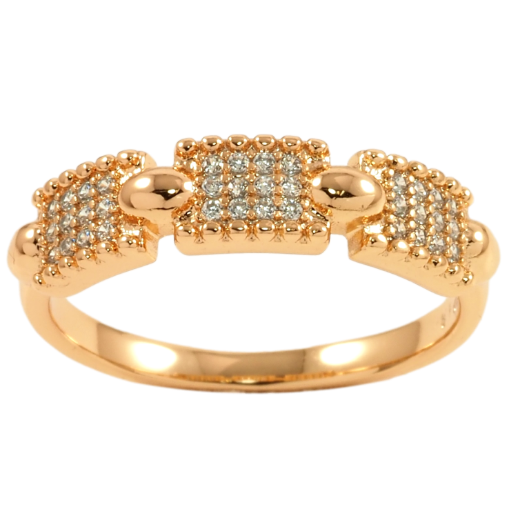 Кольцо Xuping Позолота 18K Инкрустация цирконием фото №11